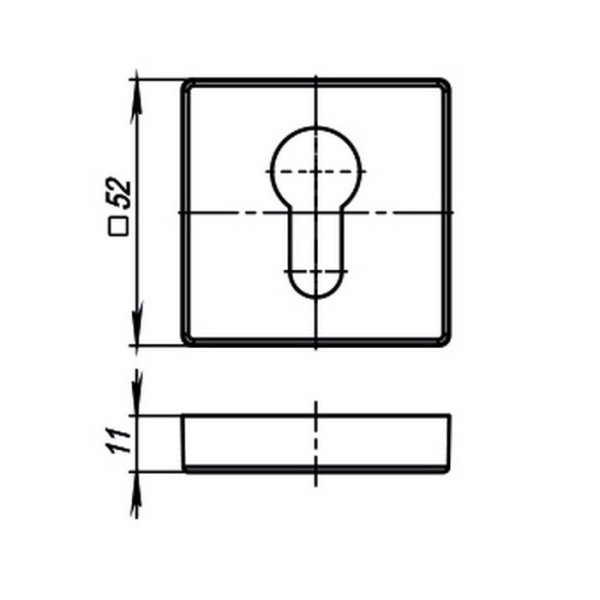 Накладка CYLINDER ET USQ SN-3 Матовый никель 2 шт