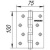 Петля универсальная IN4400U AB (4BB 100x75x2,5) бронза