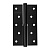 Петля Fuaro (Фуаро) съемная IN5430SR-BL BL правая (413/BL-5 125x75x2,5) мат. черный БЛИСТЕР