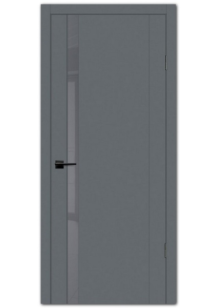 Дверь межкомнатная PSC-10 цвет Графит (Серый лакобель)