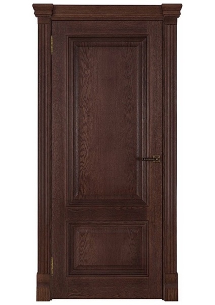 Дверь межкомнатная Корсика (широкий фигурный багет) цвет Дуб Brandy