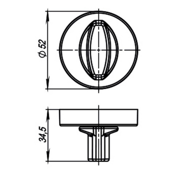 Ручка поворотная WC-BOLT BK6 URB/HD OB-13 Античная бронза