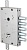 Замок Cisa (Чиза) врезной сувальдный NEW CAMBIO FACILE 57.655.48 (тех. упаковка), ключ 64 мм