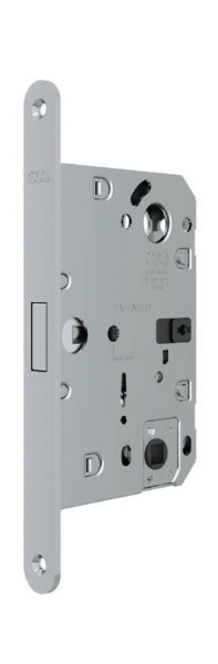 B06132.50.34 AGB (АГБ) Защелка врезная WC (мат хром) тех. уп. без отв. пл. POLARIS WAVE