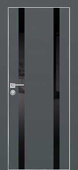 Дверь межкомнатная PX-9  AL кромка с 4-х ст. цвет Графит матовый