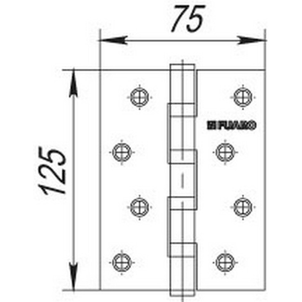 Петля универсальная 4BB/BL 125x75x2,5 АС (медь) БЛИСТЕР