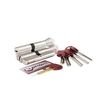 Цилиндровый механизм Mottura (Моттура) с вертушкой DPC1F3131 S3 (62 мм/26+10+26) САТИН.НИКЕЛЬ, 5+1 кл.