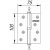 Петля съемная 410/BL-4 100x75x2,5 AC right (медь) правая БЛИСТЕР