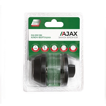 Замок Ajax (Аякс) врезной DK.002 BK BL черный