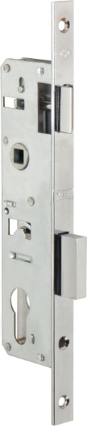 Корпус Kale kilit (Кале килит) узкопрофильного замка с защёлкой 153/P (30 mm) w/b (хром)