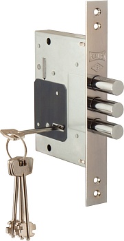 Замок Kale kilit (Кале килит) врезной сувальдный 257/L (тех. комплектация), 4 кл. (кл. 60 мм)
