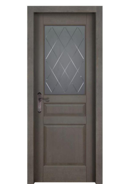 Дверь межкомнатная Валенсия Массив ольхи тонированный цвет Грис