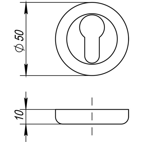 Накладка под цилиндр ET/ZM AB/SG-6