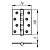 Петля универсальная IN4500UC AC (500-C4) 100x75x3 медь Box