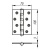 Петля универсальная IN4500UC AB (500-C4) 100x75x3 бронза Box