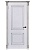 Дверь межкомнатная Итало (Багет 32) Патина серебро цвет Эмаль белая