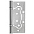 Петля универсальная без врезки IN4500W-BL SC (500-2BB/BL 100x2,5) сатинированный хром БЛИСТЕР