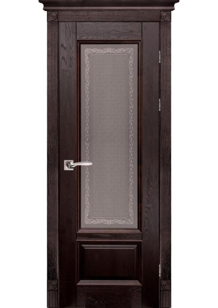 Дверь межкомнатная Аристократ4 Цельный Массив дуба тонированный цвет Венге