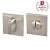 Ручка поворотная WC-BOLT BK6 USS SN-3 Матовый никель
