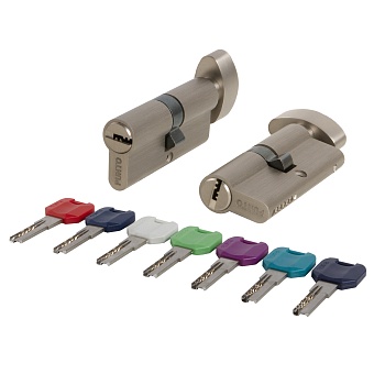 Цилиндровый Punto (Пунто) механизм MaxPro7002Knob90mm(40+10+40) SN никель 7key с вертушкой