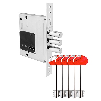 Замок Fuaro (Фуаро) врезной сувальдный MDV25/S-60.00.3R16 5key (5 ключей)
