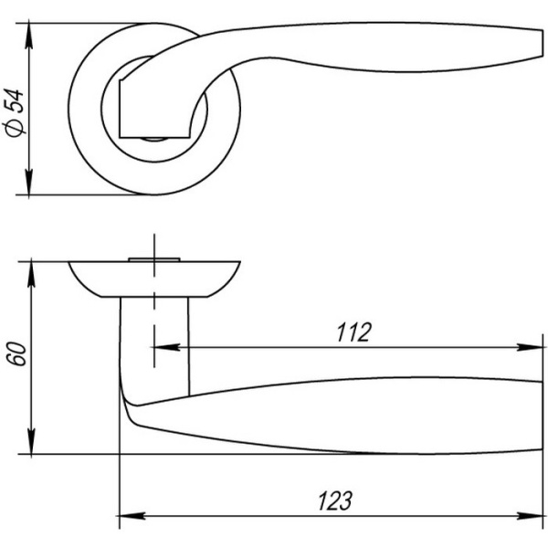 Ручка раздельная BOSTON AR CP-8 хром, квадрат 8x140 мм, стяжки M4(10*50*50)