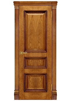 Дверь межкомнатная Барселона (широкий фигурный багет) цвет Дуб Patina Antico