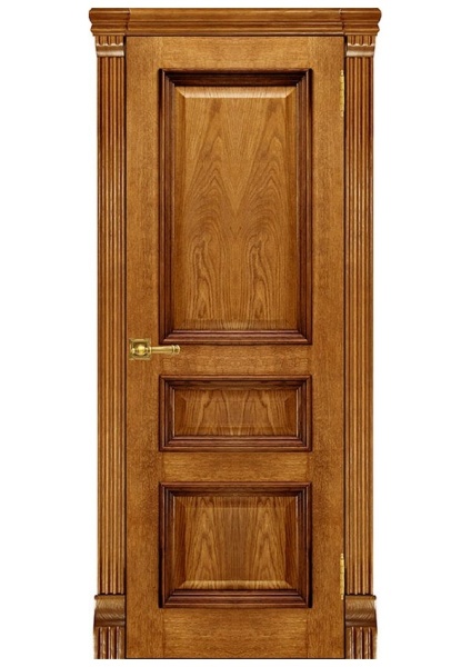 Дверь межкомнатная Барселона (широкий фигурный багет) цвет Дуб Patina Antico