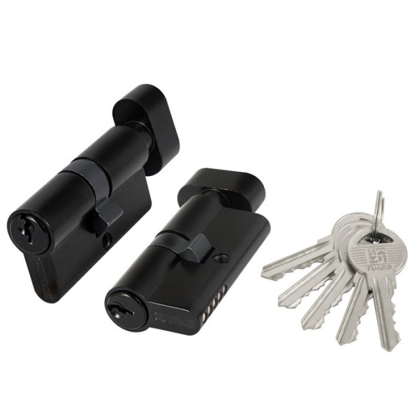 Цилиндровый механизм с вертушкой 100 ZM 70 mm (30+10+30) BL черный 5 кл.