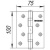 Петля универсальная IN4200U WAB (2BB 100x75x2,5) мат. бронза