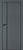 Дверь межкомнатная P-20  черный молдинг PET,  кромка ABS черная c 4-х ст. цвет Графит матовый