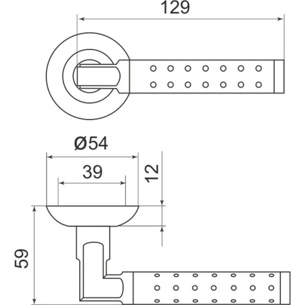 Ручка раздельная Eridan LD37-1SN/CP-3 матовый никель/хром TECH (кв. 8х140)