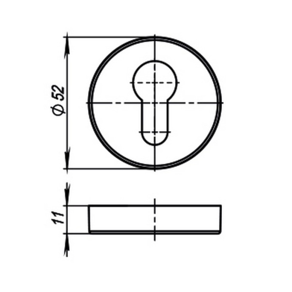 Накладка CYLINDER ET URB BPVD-77 Вороненый никель 2 шт