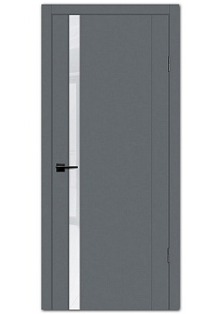 Дверь межкомнатная PSC-10 цвет Графит (Белый лакобель)