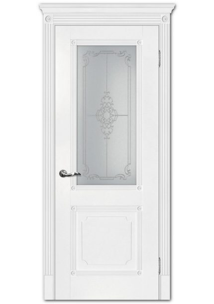 Межкомнатные двери модель Флоренция-2 Белый Сатинат