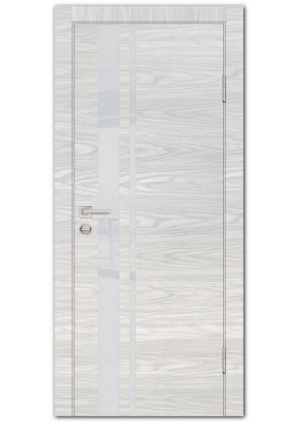 Межкомнатные двери модель P-16 Дуб скай бежевый Лунный лакобель