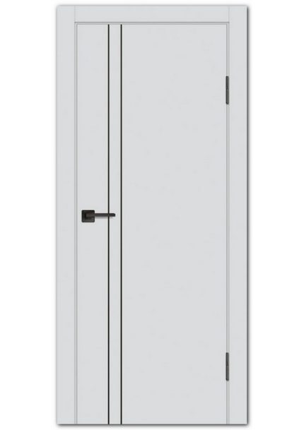 Межкомнатные двери модель P-20 черный молдинг Агат