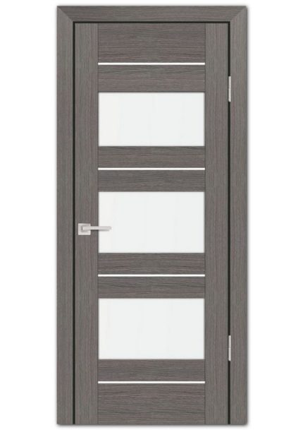 Межкомнатные двери модель PS-11 Грей Мелинга Белый сатинат