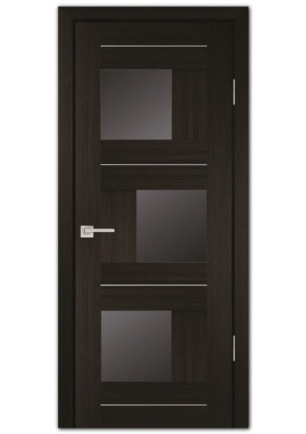 Межкомнатные двери модель PS-13 Мокко Черный лакобель