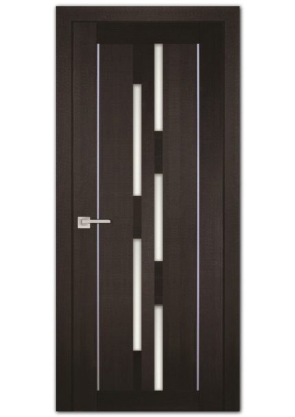 Межкомнатные двери модель PS-33 Венге Мелинга Белый сатинат