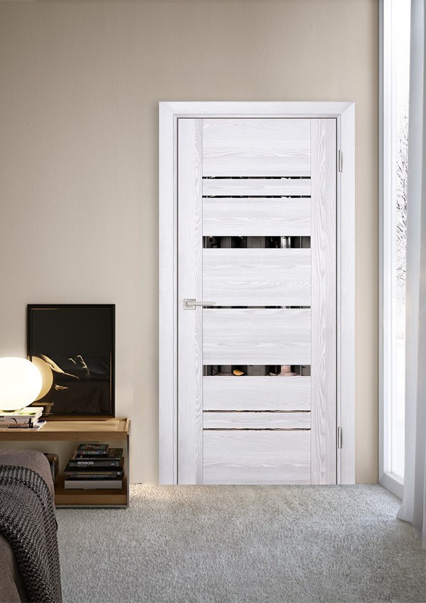 dveri mezhkomnatnyie dveri ekoshpon pvh model psk 2 rivera ays zerkalo tonirovannoe stil hay tek 03 Межкомнатная дверь модели PSK-2 изготавливается с применением бескромочной технологии. Покрытие - НАНОТЕКС с ярко выраженным рисунком фактуры натурального дерева, стойчивое к механическому воздействию и солнечным лучам, не боится влаги. В полотнах используются двойные стекла LACOBEL или зеркальные тонированные вставки, что визуально увеличивает пространство и делает дизайн интерьера более необычным. <a href="#opisglav">Подробнее</a>