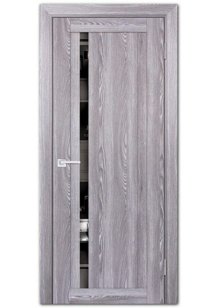 Межкомнатные двери модель PSK-8 Ривьера грей Зеркало тонированное