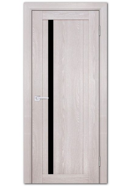 Межкомнатные двери модель PSK-8 Ривьера крем Черный лакобель