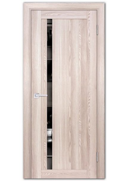 Межкомнатные двери модель PSK-8 Ривьера крен-экрю Зеркало тонированное