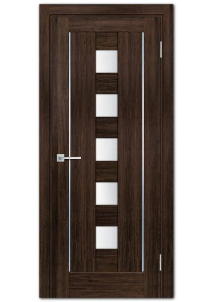 Межкомнатные двери модель PSL-34 Сан-ремо шоколад Белый сатинат