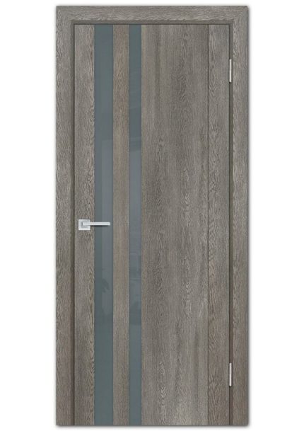 Межкомнатные двери модель PSN-12 Гриджио антико Серый лакобель