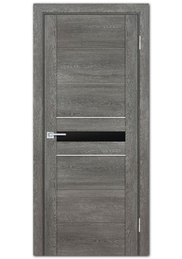 Межкомнатные двери модель PSN- 3 Гриджио антико Черный лакобель