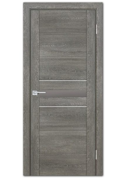 Межкомнатные двери модель PSN- 3 Гриджио антико Серый лакобель