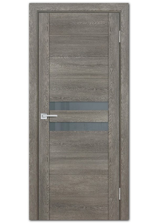 Межкомнатные двери модель PSN- 4 Гриджио антико Серый лакобель