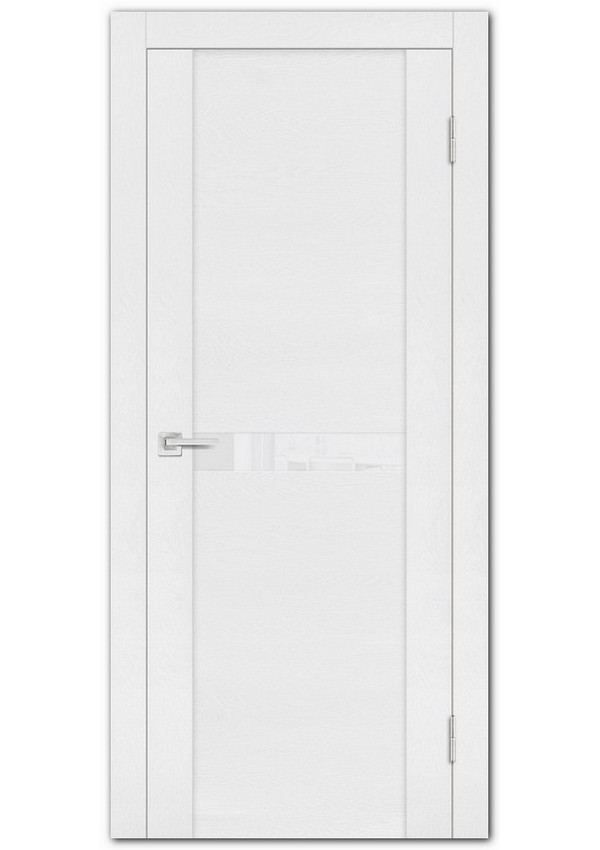Межкомнатные двери модель PST-3 белый ясень Белоснежный лакобель